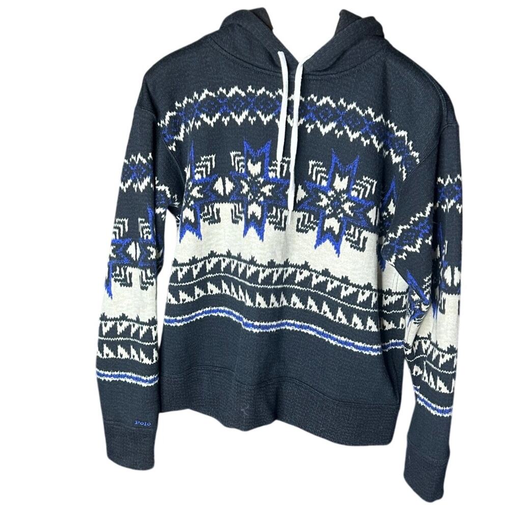 Rare Polo by Ralph Lauren Nordic Fair Isle Hoodie women's small